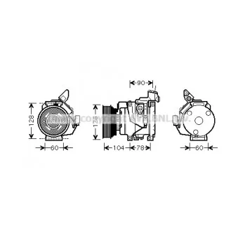 Compresseur, climatisation AVA QUALITY COOLING TOAK437