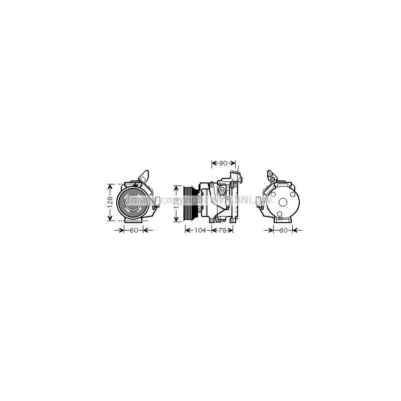 Compresseur, climatisation AVA QUALITY COOLING TOAK437