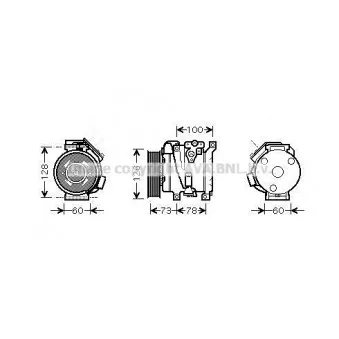 Compresseur, climatisation AVA QUALITY COOLING TOAK451