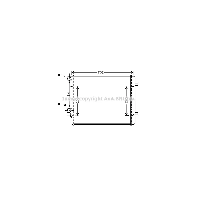 Radiateur, refroidissement du moteur AVA QUALITY COOLING VN2207