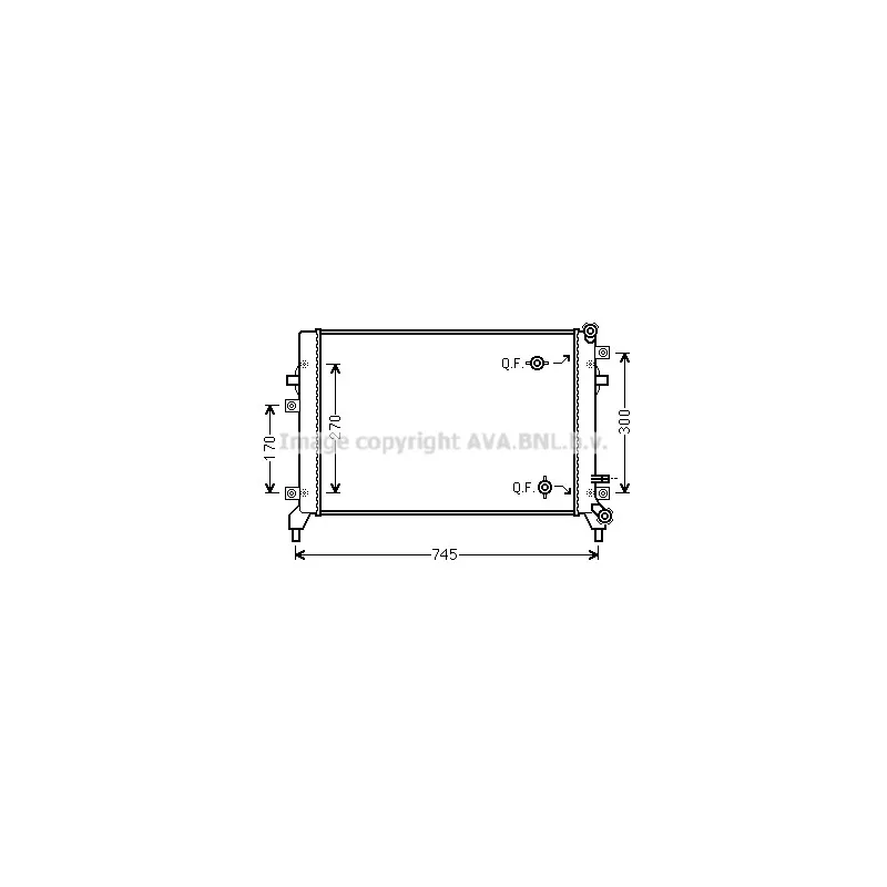 Radiateur, refroidissement du moteur AVA QUALITY COOLING VN2295