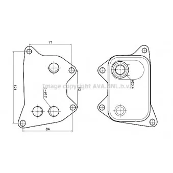 Radiateur d'huile AVA QUALITY COOLING VN3439