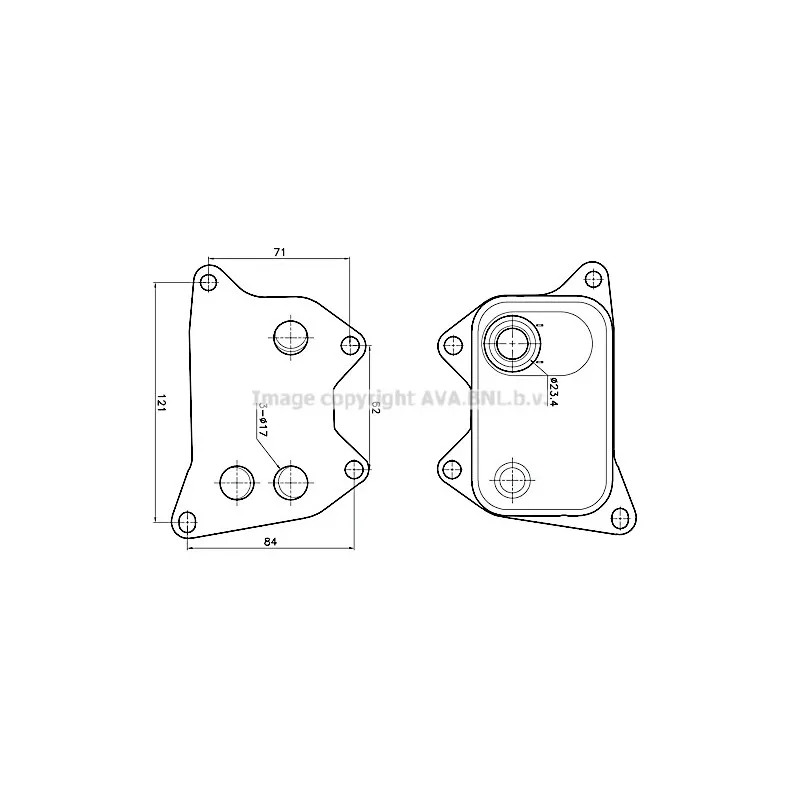 Radiateur d'huile AVA QUALITY COOLING VN3439
