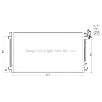 Condenseur, climatisation AVA QUALITY COOLING VN5440D