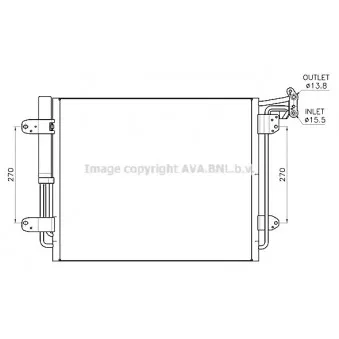 Condenseur, climatisation AVA QUALITY COOLING VN5441D