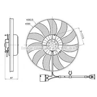 Ventilateur, refroidissement du moteur AVA QUALITY COOLING VN7442
