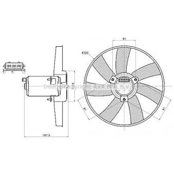 Ventilateur, refroidissement du moteur AVA QUALITY COOLING VN7444