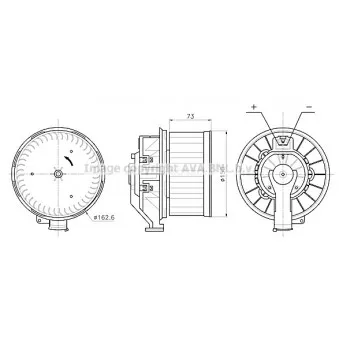 Pulseur d'air habitacle AVA QUALITY COOLING VN8445