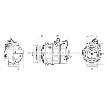 Compresseur, climatisation AVA QUALITY COOLING VNAK446