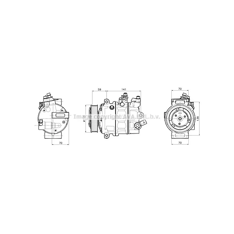 Compresseur, climatisation AVA QUALITY COOLING VNAK446