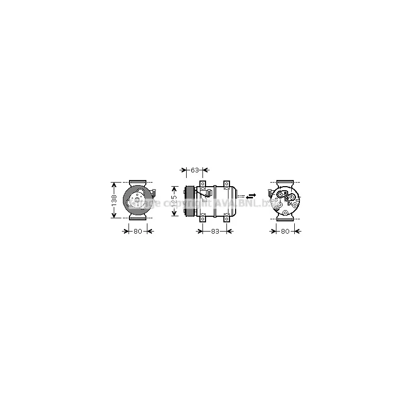 Compresseur, climatisation AVA QUALITY COOLING VOAK120