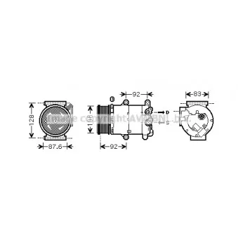 Compresseur, climatisation AVA QUALITY COOLING VOAK184