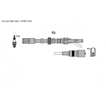 Kit de câbles d'allumage HITACHI 134134