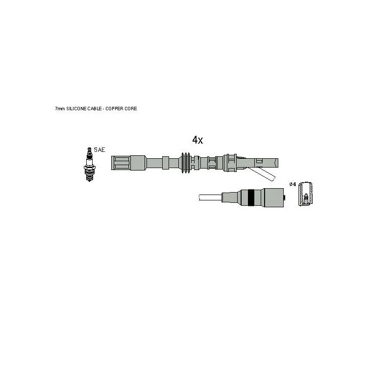 Kit de câbles d'allumage HITACHI 134134