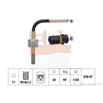 Capteur, température des gaz EPS