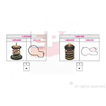 Thermostat, liquide de refroidissement EPS 1.879.963KK