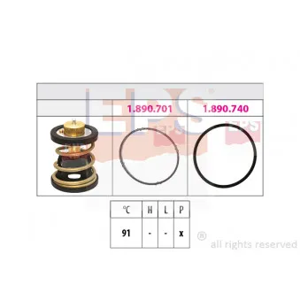 Thermostat, liquide de refroidissement EPS 1.879.975