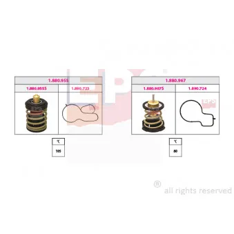 Thermostat, liquide de refroidissement EPS 1.879.986KK