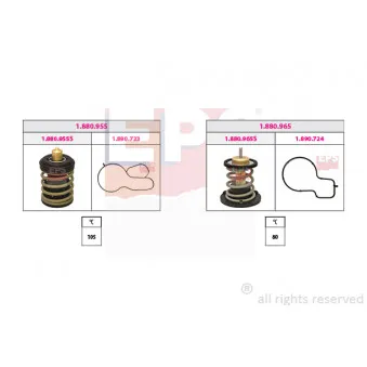 Thermostat, liquide de refroidissement EPS