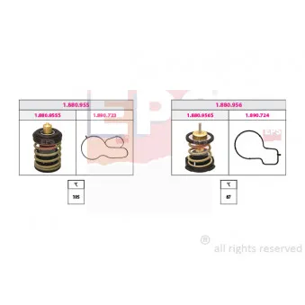 Thermostat, liquide de refroidissement EPS 1.879.991KK