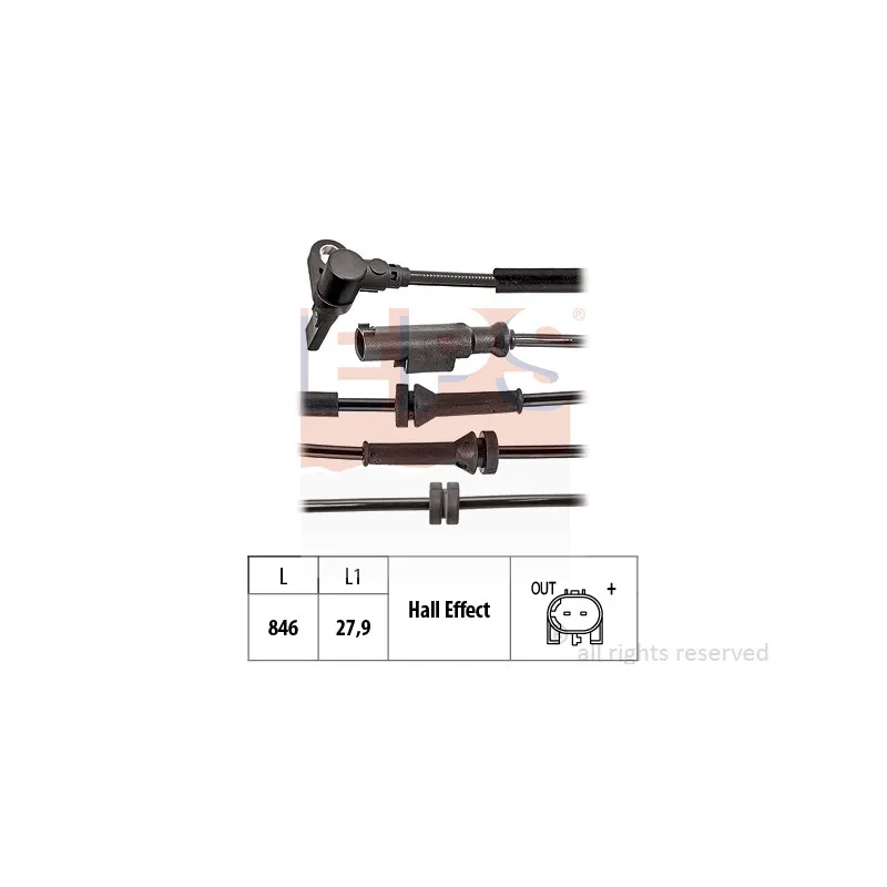 Capteur, vitesse de roue EPS 1.960.223