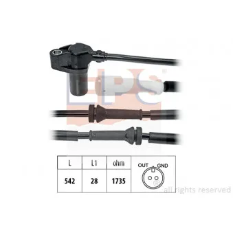 Capteur, vitesse de roue EPS 1.962.078