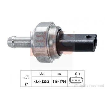 Capteur, pression des gaz échappement EPS