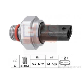 Capteur, pression des gaz échappement EPS