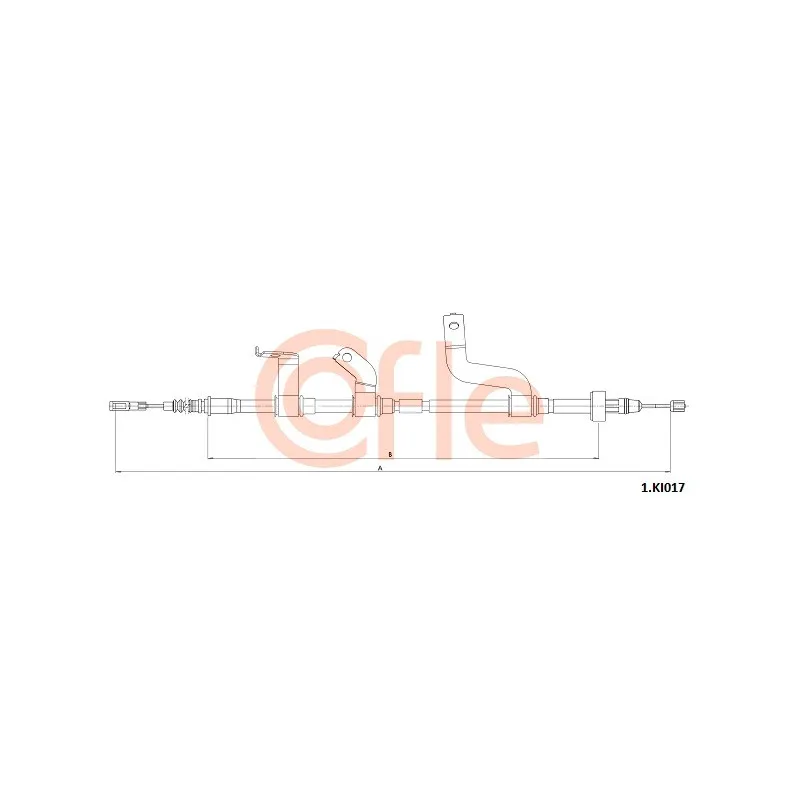 Tirette à câble, frein de stationnement arrière droit COFLE 1.KI017