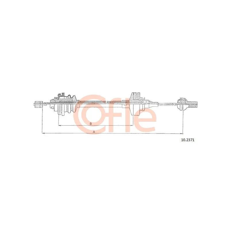 Tirette à câble, commande d'embrayage COFLE 10.2371