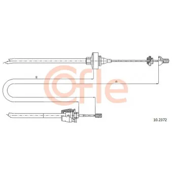 Tirette à câble, commande d'embrayage COFLE 10.2372