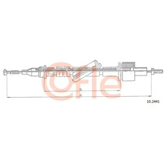 Tirette à câble, commande d'embrayage COFLE 10.2441