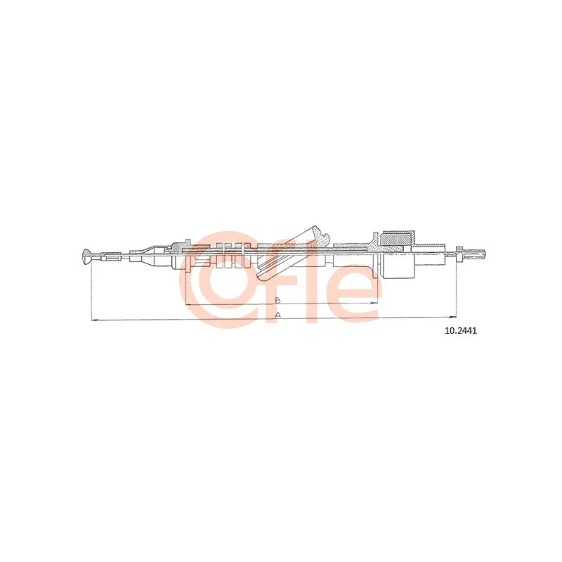 Tirette à câble, commande d'embrayage COFLE 10.2441