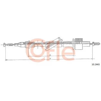 Tirette à câble, commande d'embrayage COFLE 10.2443