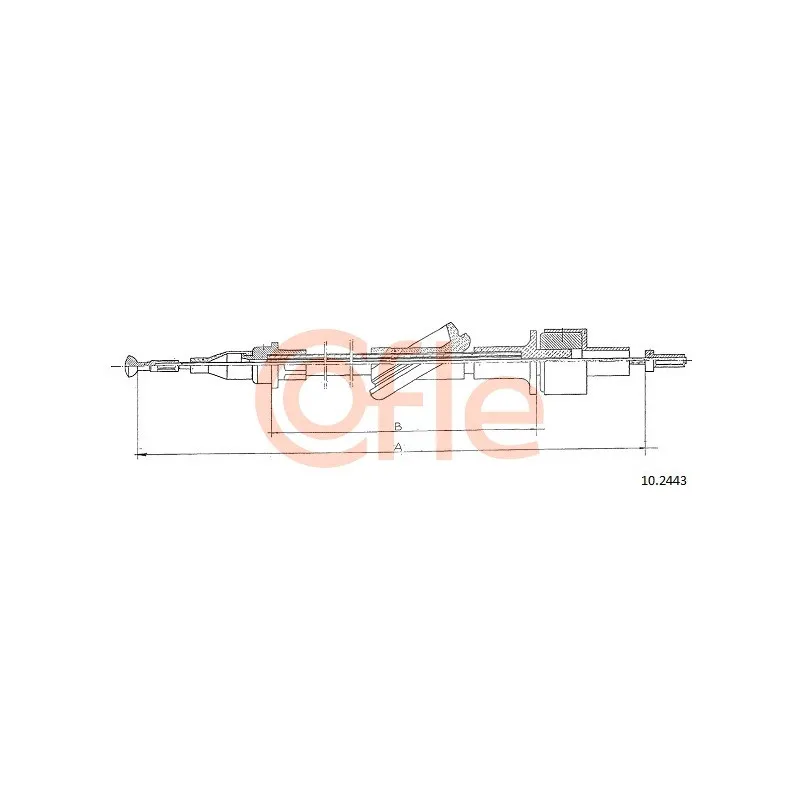 Tirette à câble, commande d'embrayage COFLE 10.2443