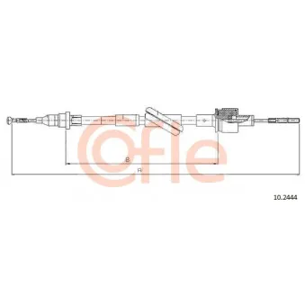 Tirette à câble, commande d'embrayage COFLE 10.2444