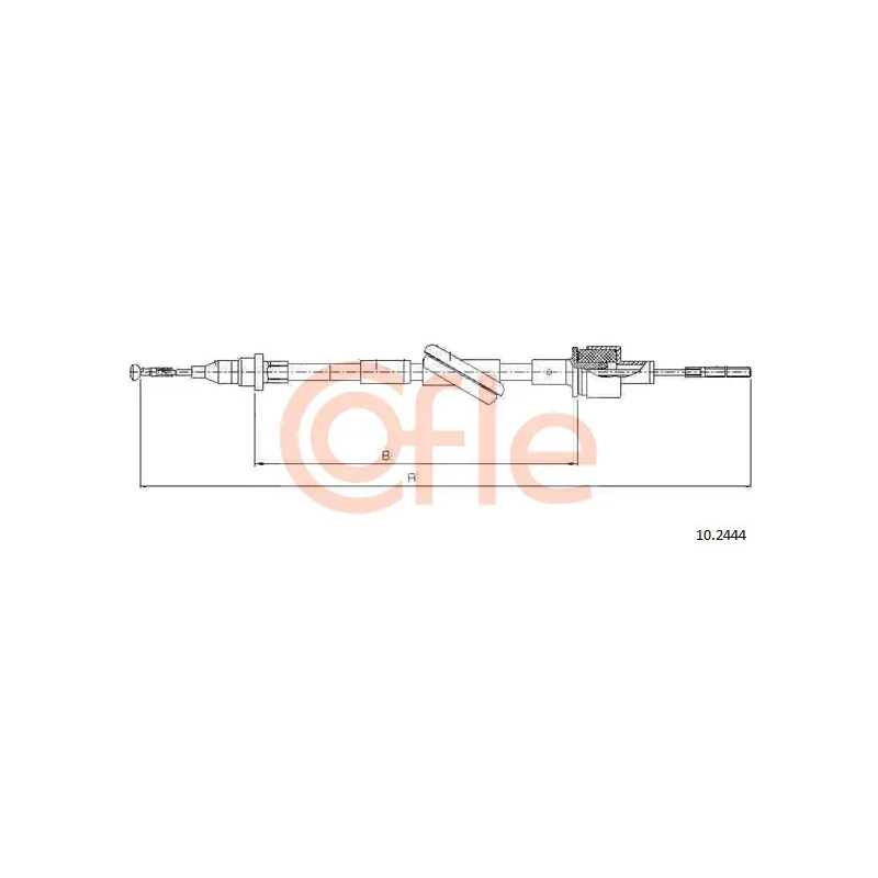 Tirette à câble, commande d'embrayage COFLE 10.2444