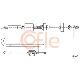 Tirette à câble, commande d'embrayage COFLE 10.2843