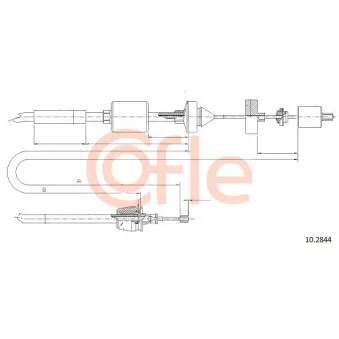 Tirette à câble, commande d'embrayage COFLE 10.2844