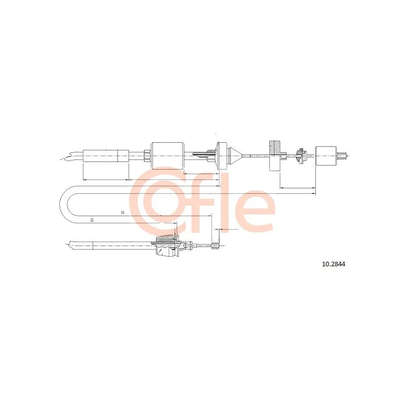 Tirette à câble, commande d'embrayage COFLE 10.2844