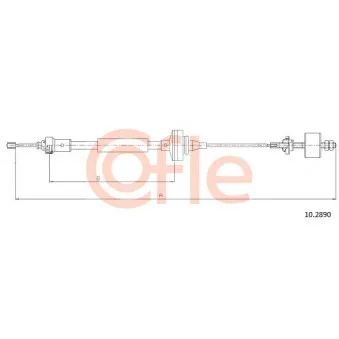 Tirette à câble, commande d'embrayage COFLE 10.2890