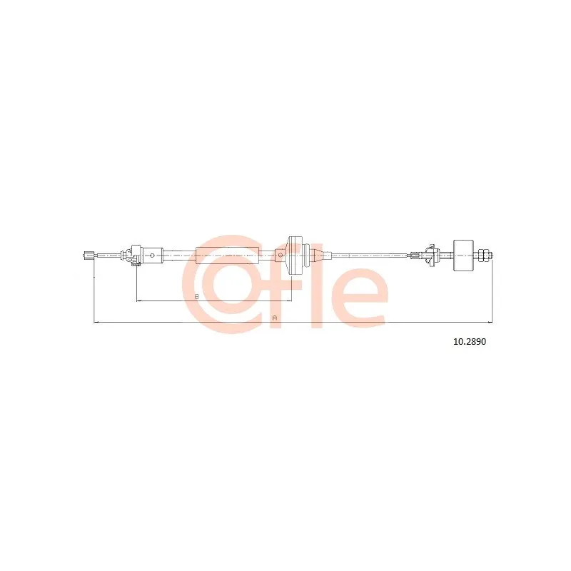 Tirette à câble, commande d'embrayage COFLE 10.2890
