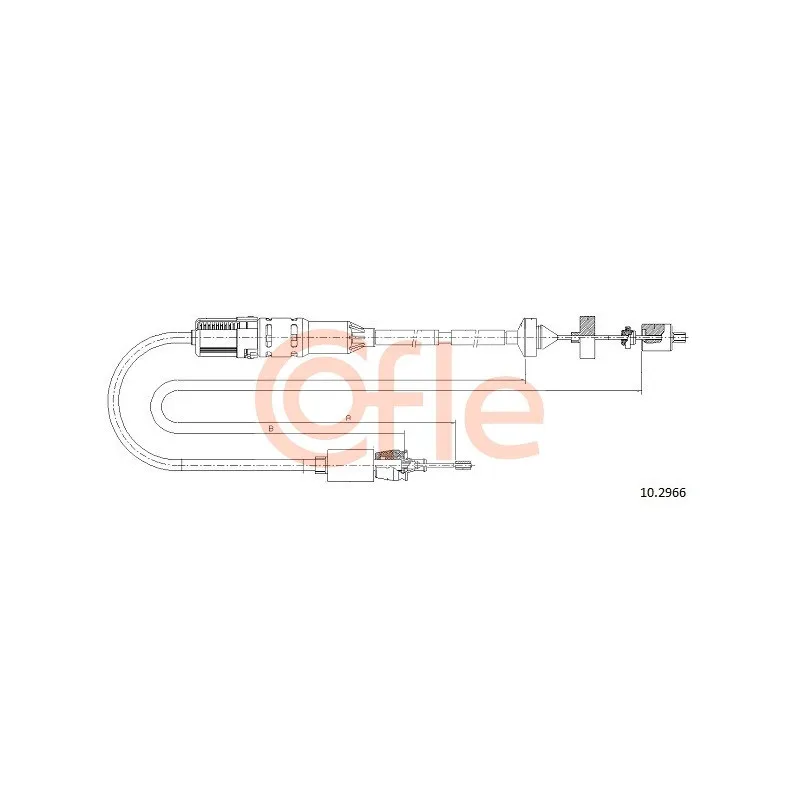 Tirette à câble, commande d'embrayage COFLE 10.2966