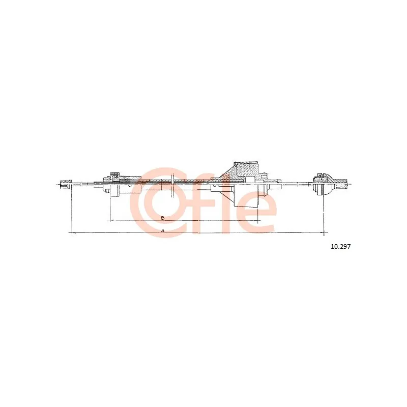 Tirette à câble, commande d'embrayage COFLE 10.297