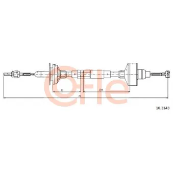 Tirette à câble, commande d'embrayage COFLE 10.3143