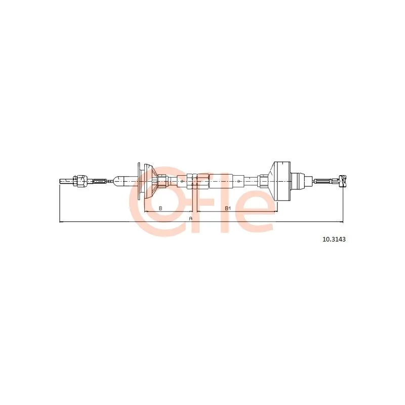 Tirette à câble, commande d'embrayage COFLE 10.3143