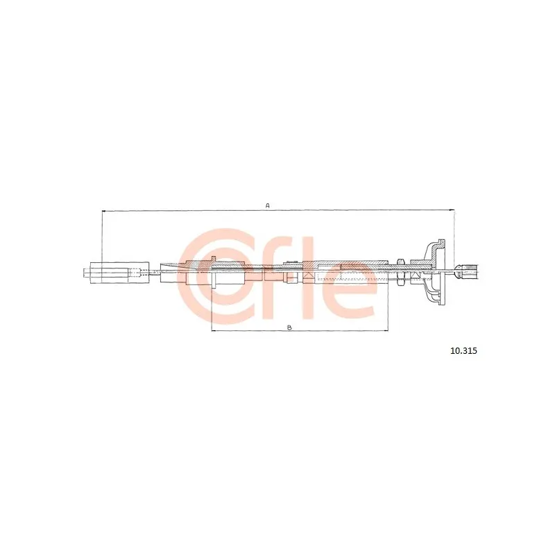 Tirette à câble, commande d'embrayage COFLE 10.315