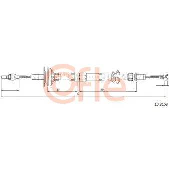 Tirette à câble, commande d'embrayage COFLE 10.3153