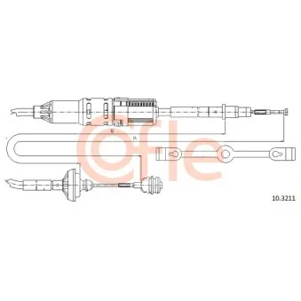 Tirette à câble, commande d'embrayage COFLE 10.3211