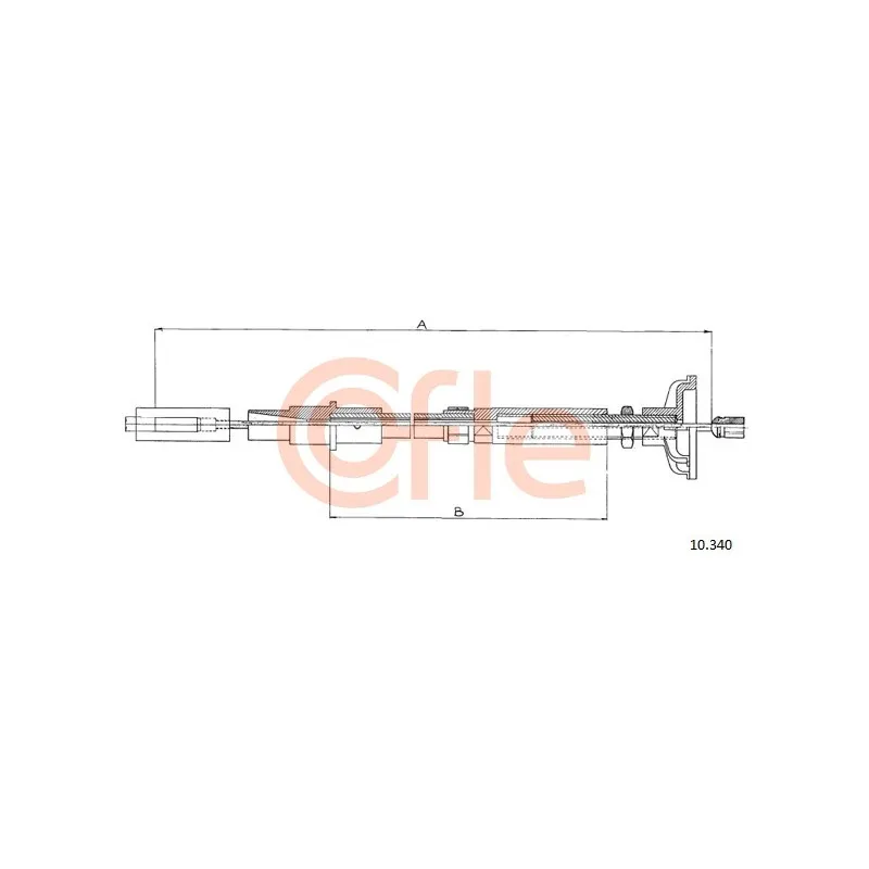 Tirette à câble, commande d'embrayage COFLE 10.340